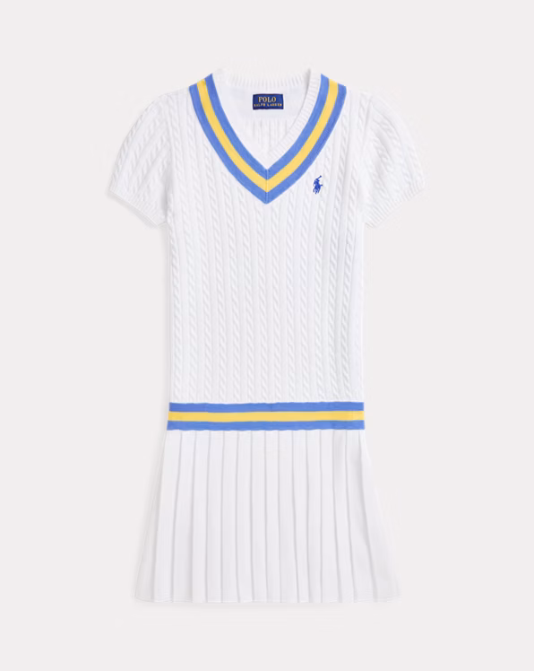 Cricket-Stripe Cotton Jumper Dress