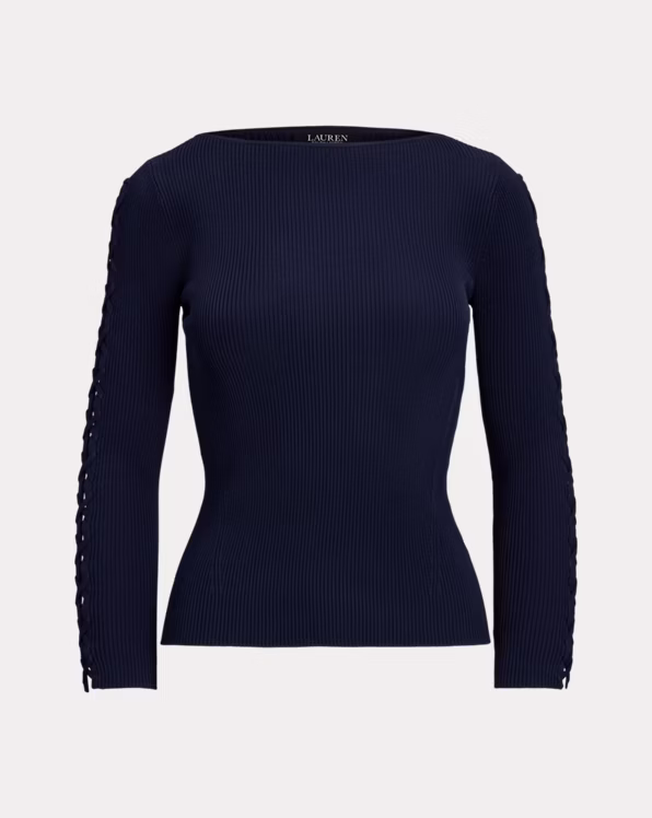 Rib-Knit Boatneck Jumper