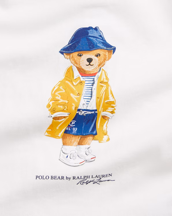 Polo Bear Cotton Jersey Peplum T-Shirt