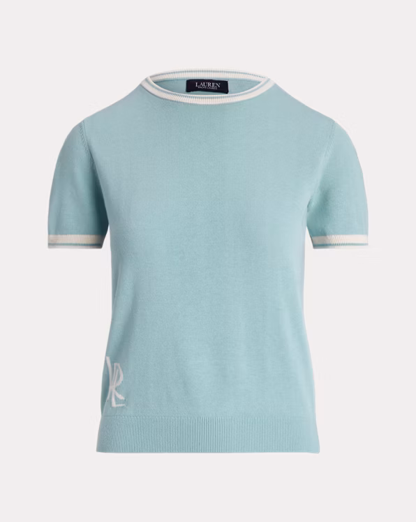 Two-Tone Short-Sleeve Jumper