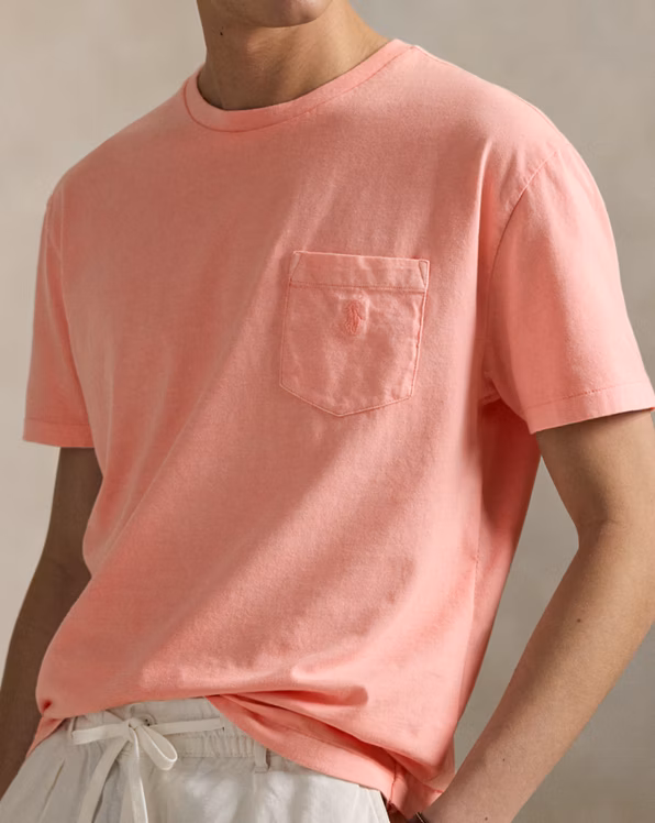 Custom Slim Mineral-Dyed Pocket T-Shirt