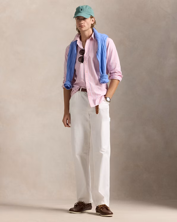 Custom Fit Striped Oxford Shirt