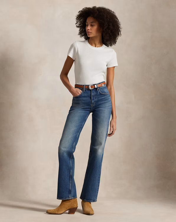 Slim Fit Rib-Knit Cotton Tee