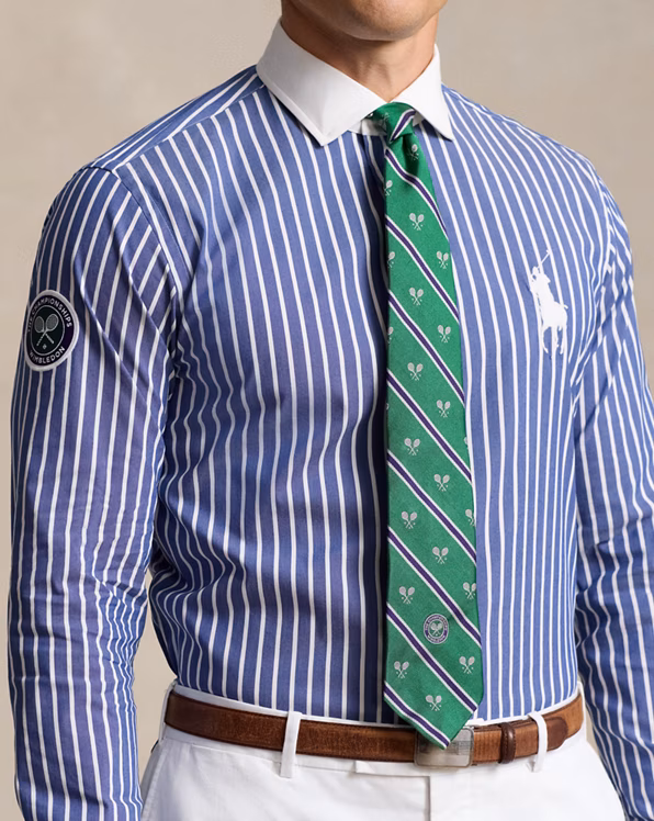 Wimbledon Striped Stretch Twill Shirt