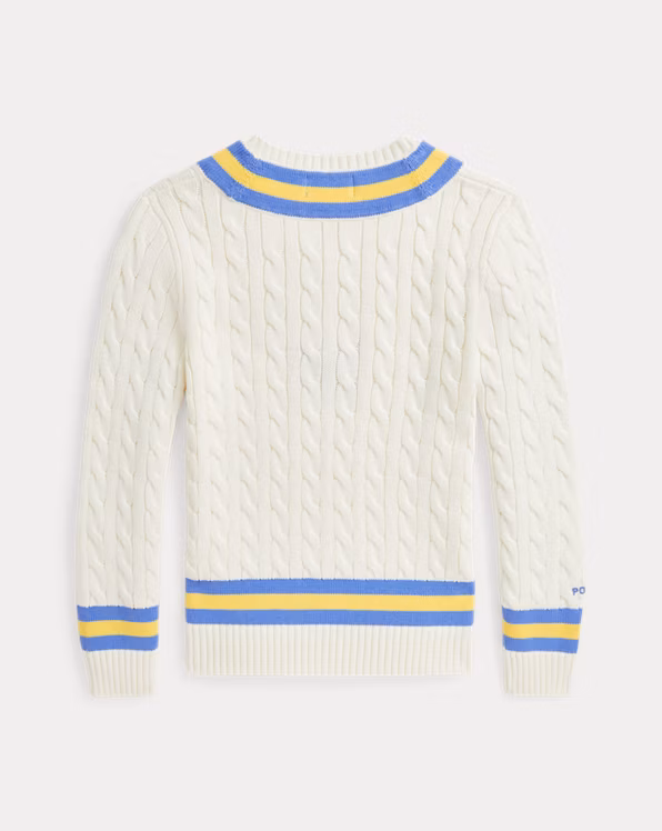 Embroidered Cotton Cricket Jumper