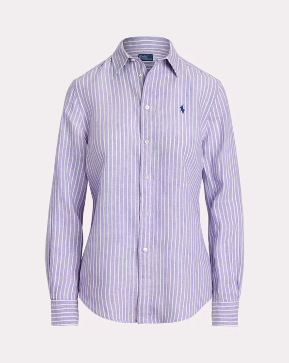 Classic Fit Striped Linen Shirt