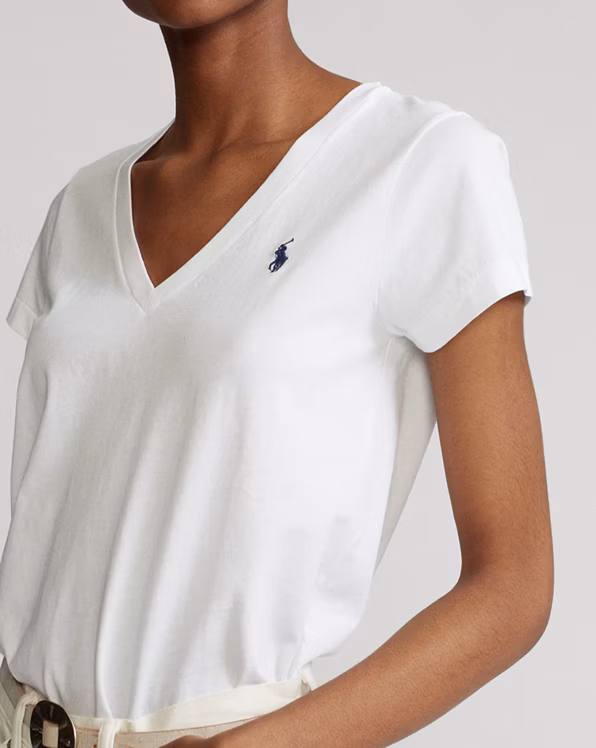 Cotton Jersey V-Neck T-Shirt