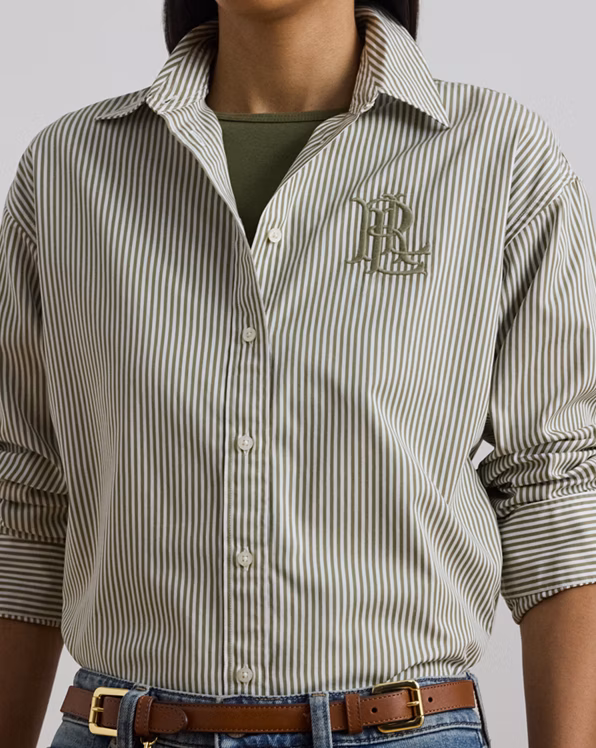 Relaxed Fit Striped Broadcloth Shirt