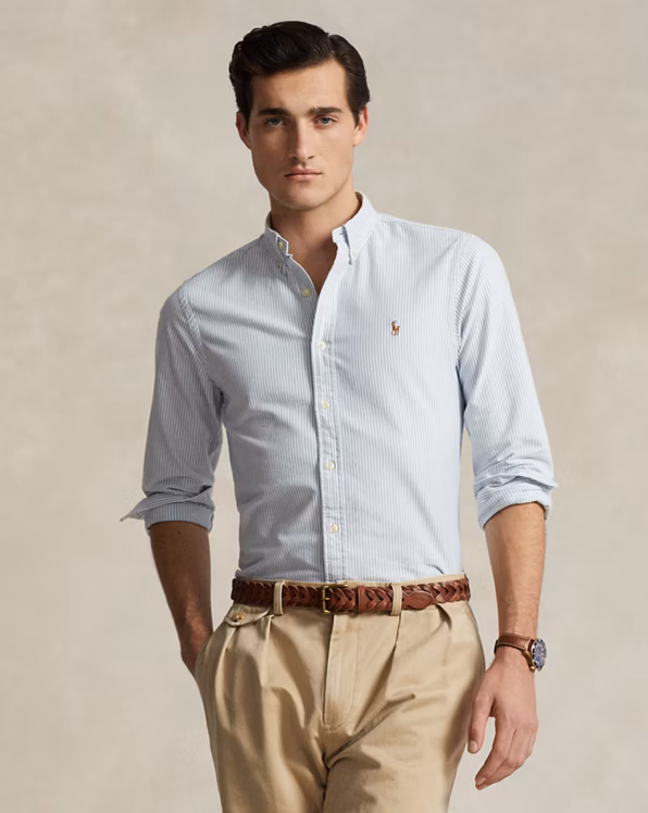 Slim Fit Striped Oxford Shirt