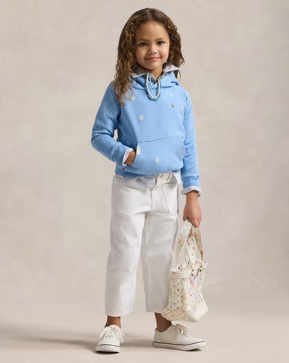 Floral Cotton Terry Hoodie