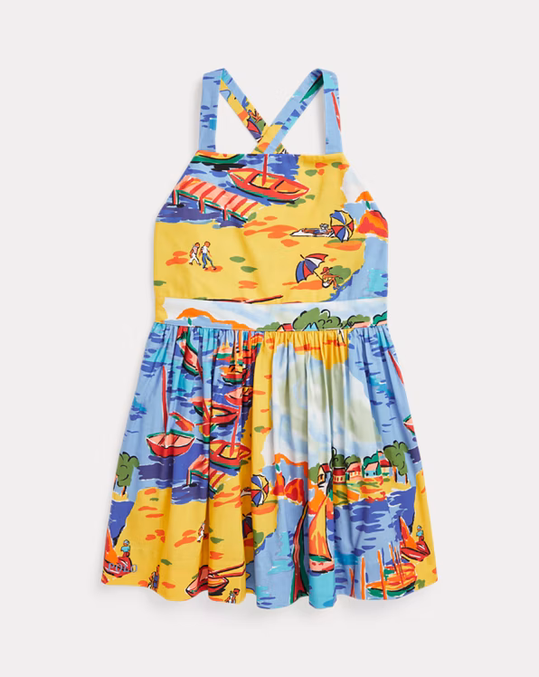 Riviera-Print Cotton Dress