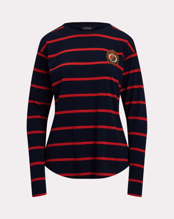 Striped Jersey Long-Sleeve Tee