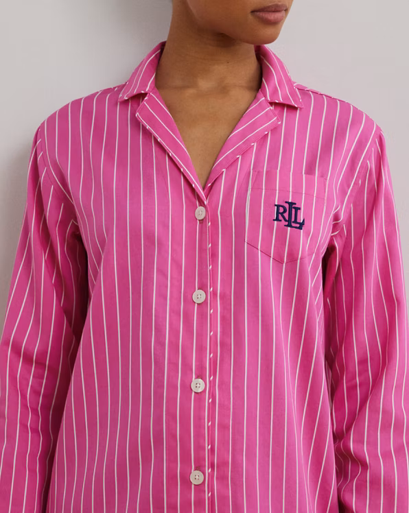 Striped Cotton-Blend Sateen Sleep Shirt