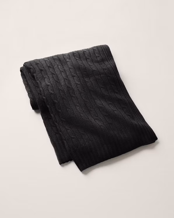 Cable Cashmere Throw Blanket