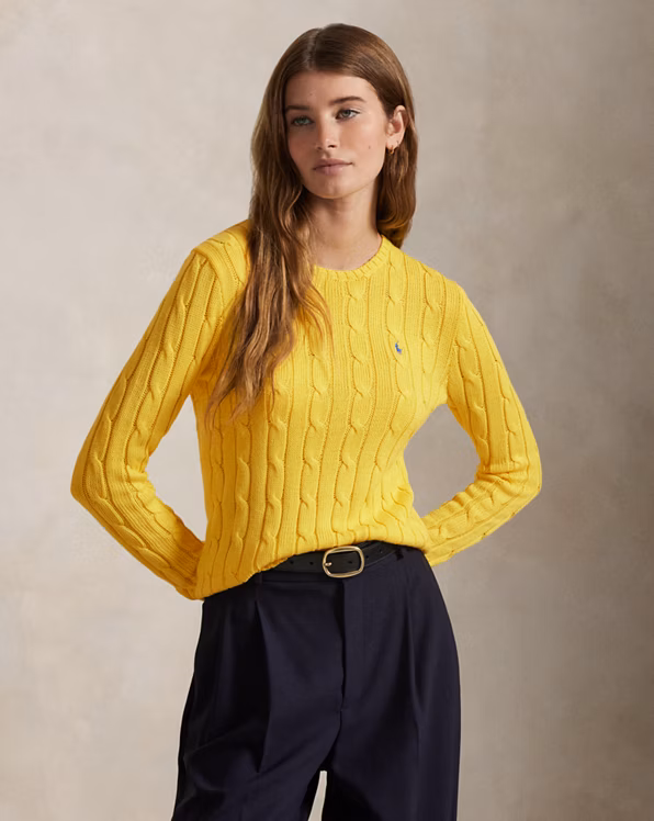 Cable-Knit Cotton Crewneck Jumper