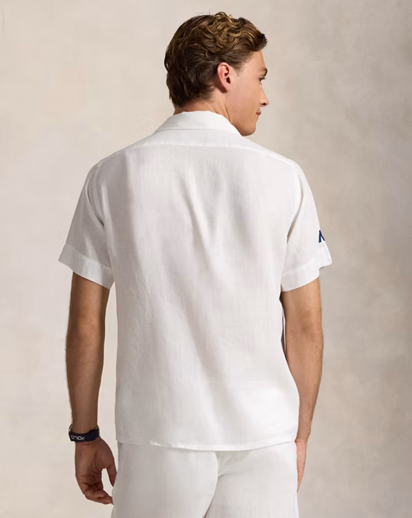 Australian Open Linen-Blend Camp Shirt