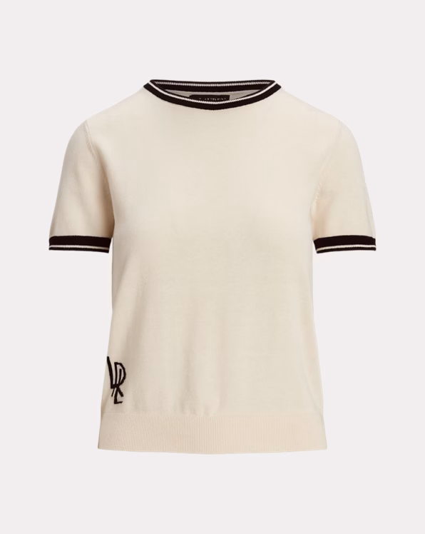 Two-Tone Short-Sleeve Jumper
