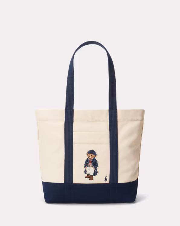 Polo Bear Canvas Medium Tote