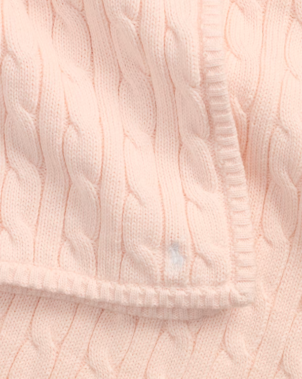 Cable-Knit Cotton Baby Blanket