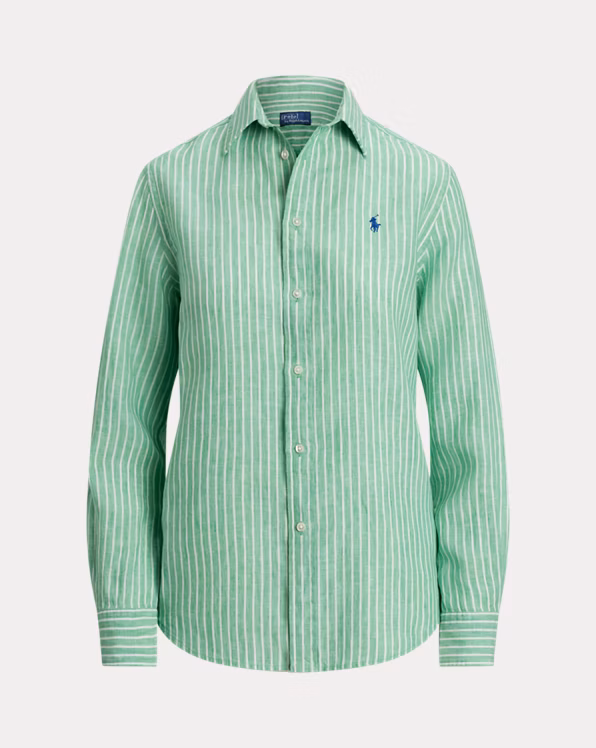 Classic Fit Striped Linen Shirt