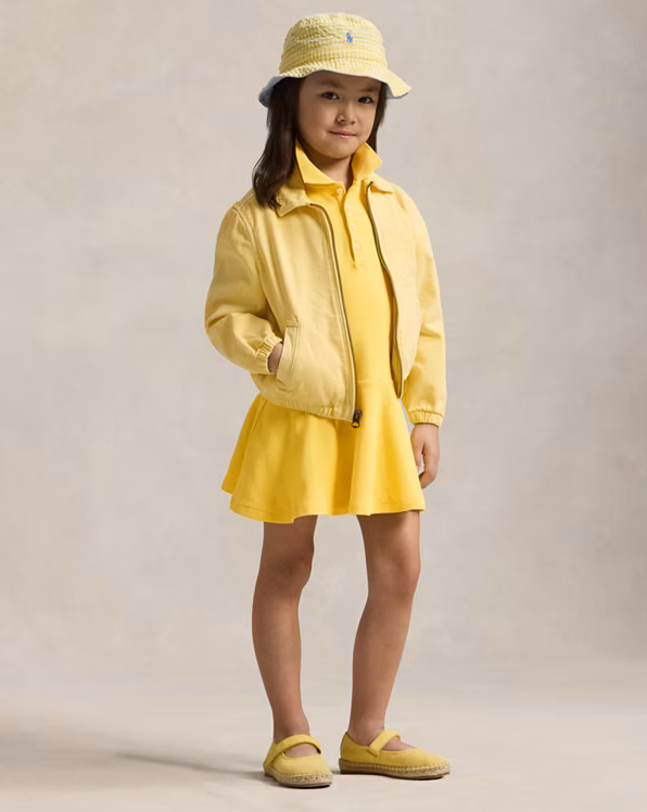 Stretch Mesh Polo Dress