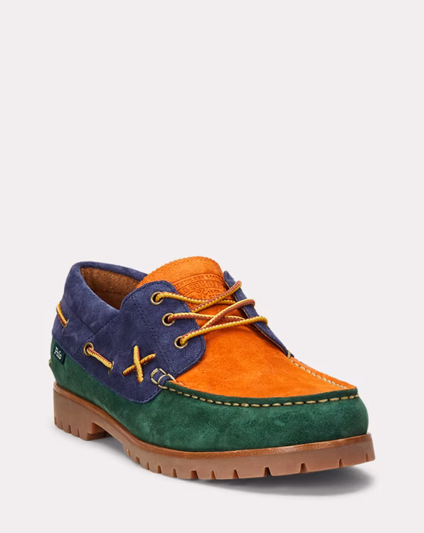 Ranger Colour-Blocked Suede Boat Shoe