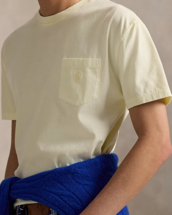 Custom Slim Mineral-Dyed Pocket T-Shirt