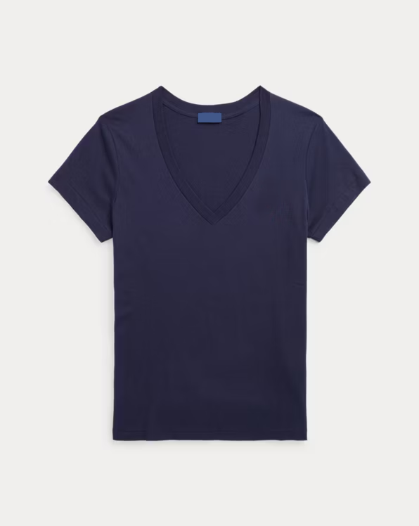 Cotton Jersey V-Neck T-Shirt