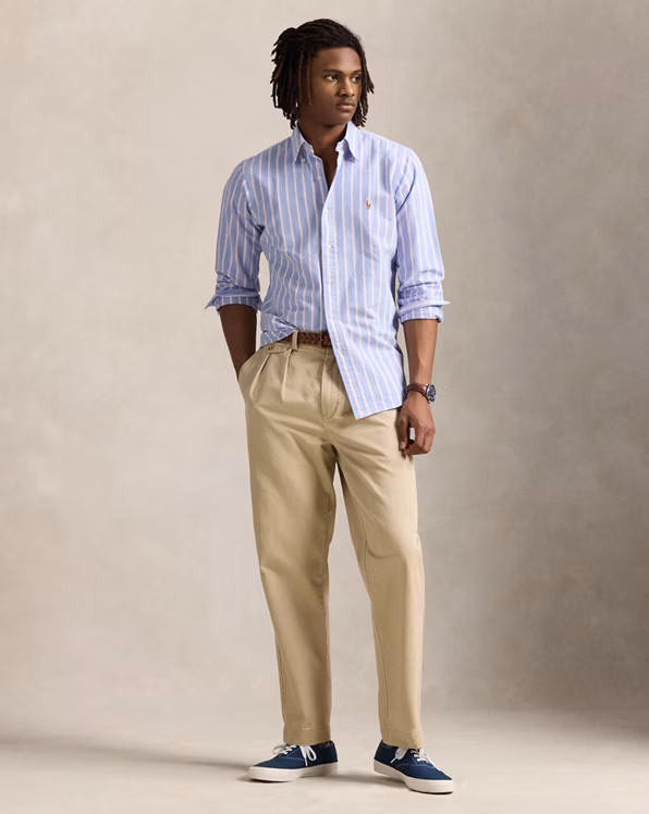 Custom Fit Striped Oxford Shirt