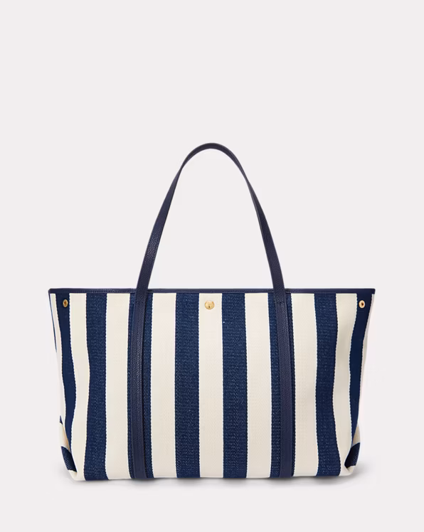 Striped Herringbone Large Emerie Tote