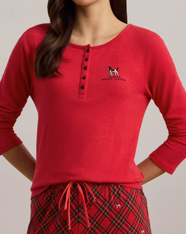 Terrier Plaid Jersey Jogger Pyjama Set