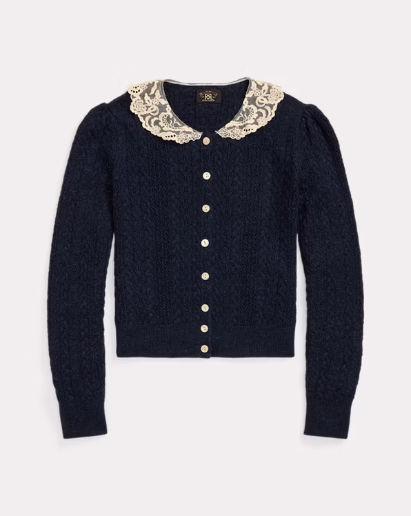 Cable-Knit Pointelle Cardigan