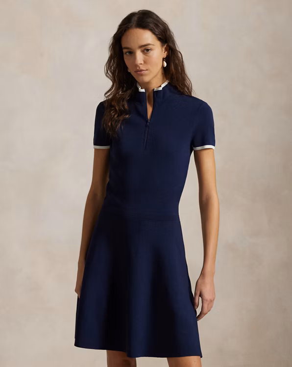 Knit Fit-and-Flare Dress