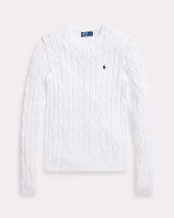 Cable-Knit Cotton Crewneck Jumper