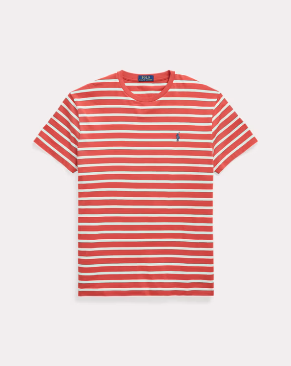Custom Slim Fit Striped Jersey T-Shirt
