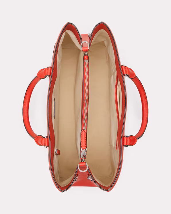 Crosshatch Leather Large Hanna Satchel