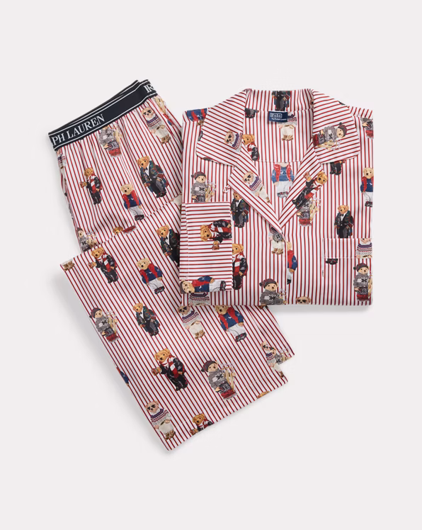 Polo Bear Cotton Long-Sleeve Pyjama Set
