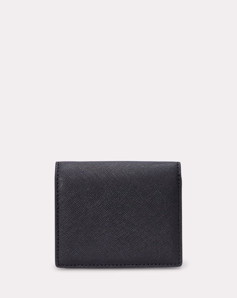 Crosshatch Leather Compact Wallet