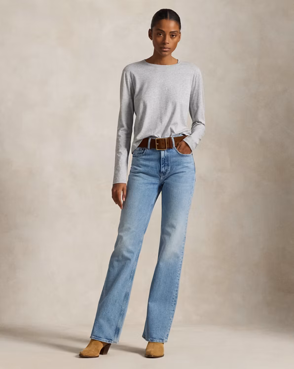 Shrunken Fit Jersey Long-Sleeve Tee