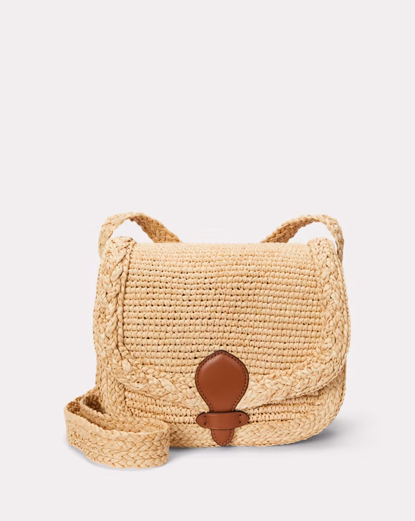 Raffia Medium Colbie Messenger Crossbody