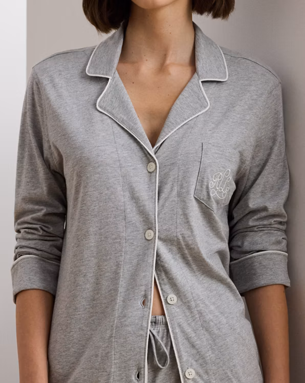 Cotton-Blend Jersey Sleep Set