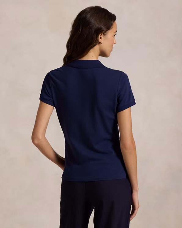 Buttoned-Placket Polo Shirt