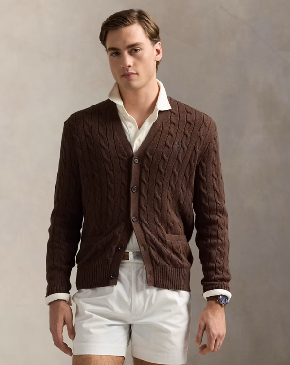 Cable-Knit Cotton Cardigan