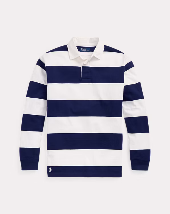 Big Fit Striped Jersey Rugby Shirt