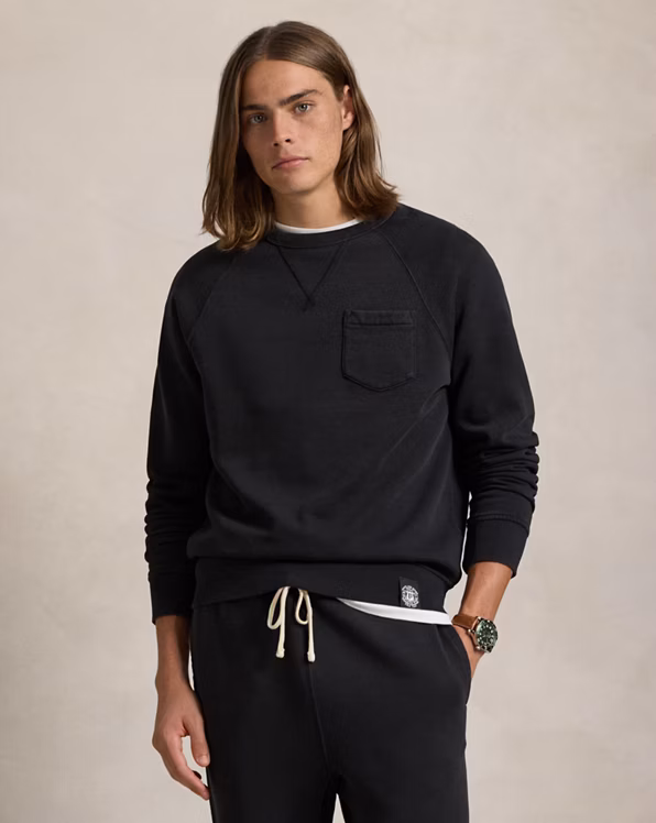 Garment-Dyed Fleece Sweatshirt