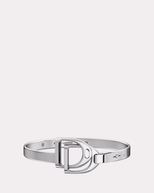 Sterling Silver Double-Stirrup Bangle