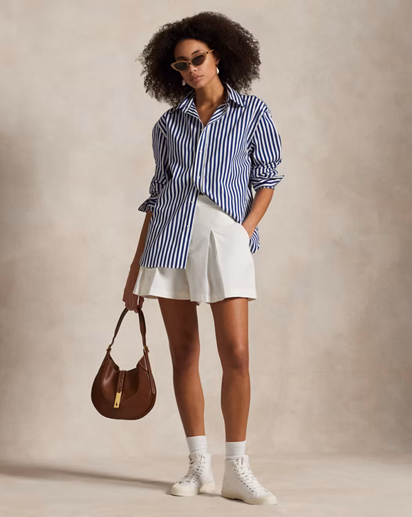 Four-Way-Stretch Pleated Short