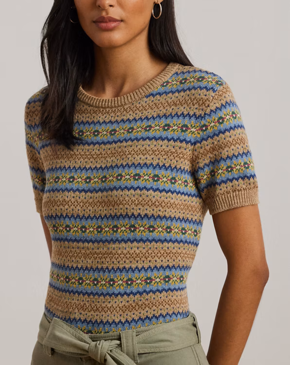 Fair Isle Short-Sleeve Jumper
