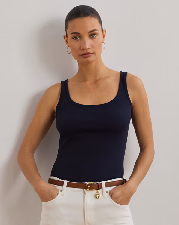 Stretch Cotton Tank Top