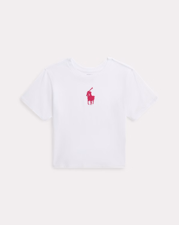 French Knot Big Pony Cotton Jersey Tee